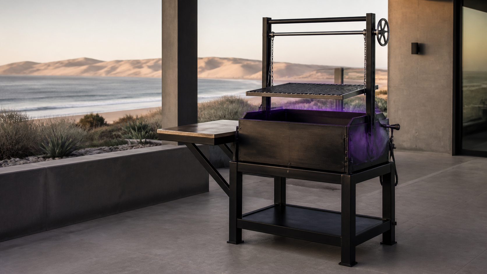 A braaier built for the Namib coast.